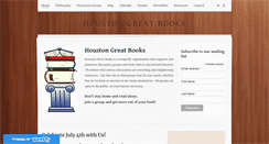 Desktop Screenshot of houstongreatbooks.net