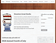 Tablet Screenshot of houstongreatbooks.net